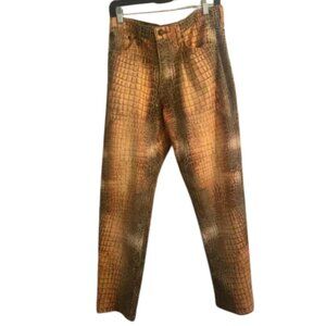 Roberto Cavalli Snake Print Pants